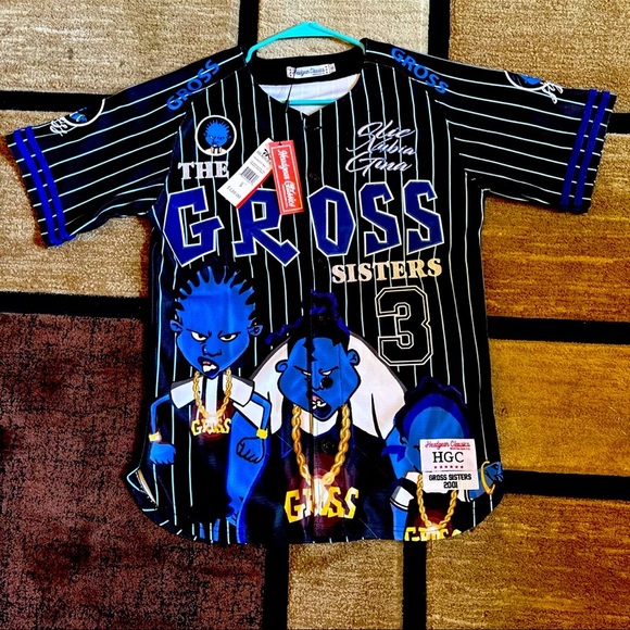 The‎ Gross Sisters Pinstripe Baseball Jersey Size Small NWT - Picture 1 of 10